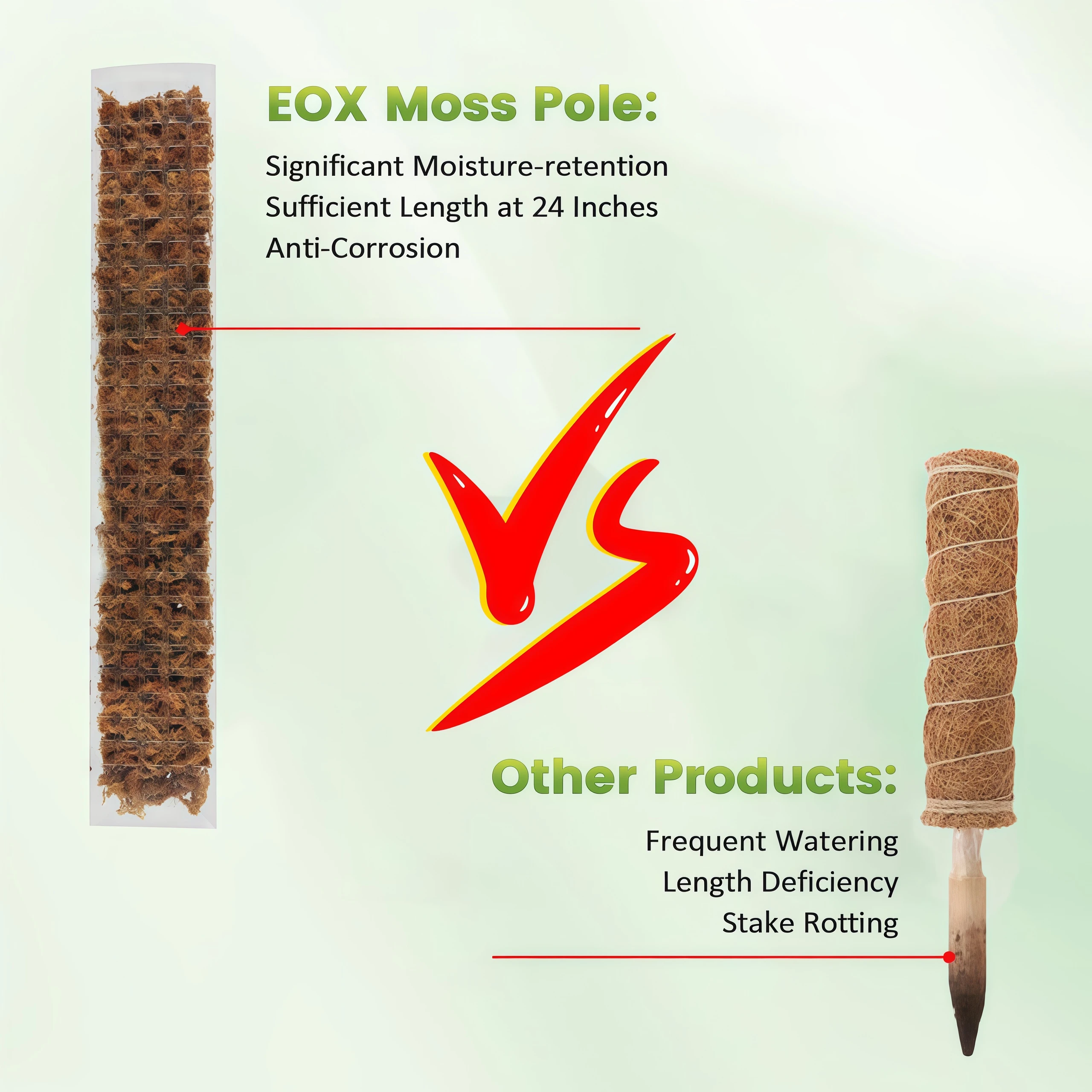 Plastic Moss Pole Plant Stand  - огляд і ціна Sphagnum Moss Dry